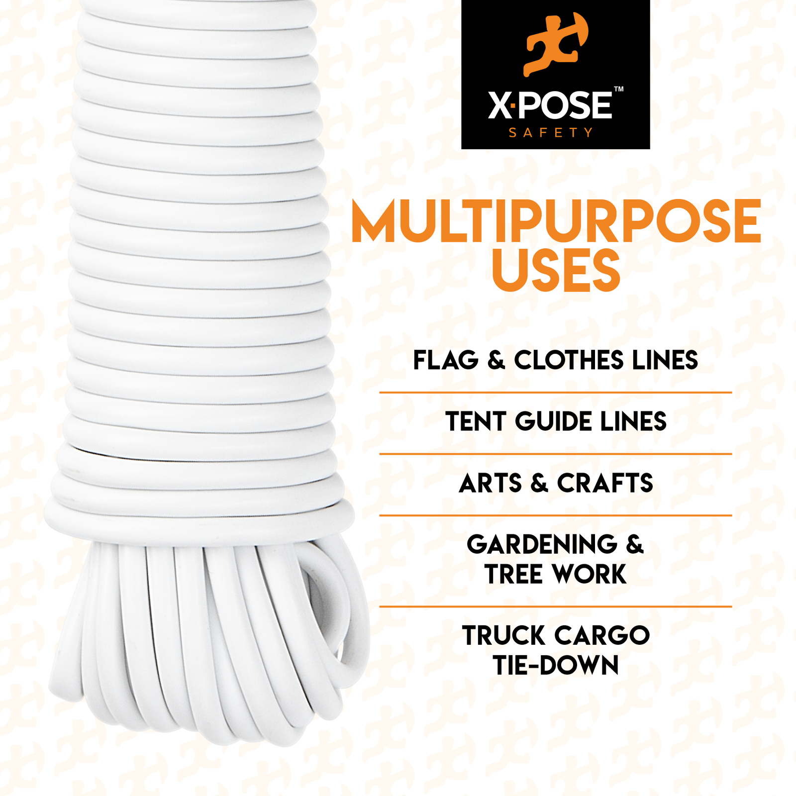 Plastic Clothes Line - Outdoor Weather Resistant 5/32" x 100FT