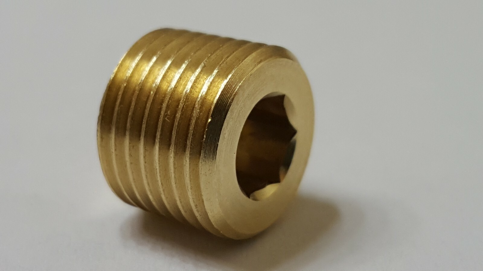 Lot of 10 pcs. 1/8" Male NPT Brass Plug Allen Key Countersunk Hex USA