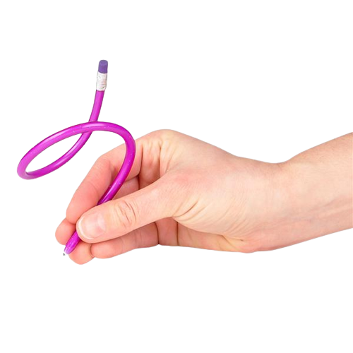 6 Pieces 12" Bendy Flexible Pencil With Eraser For Kids Writing School Student