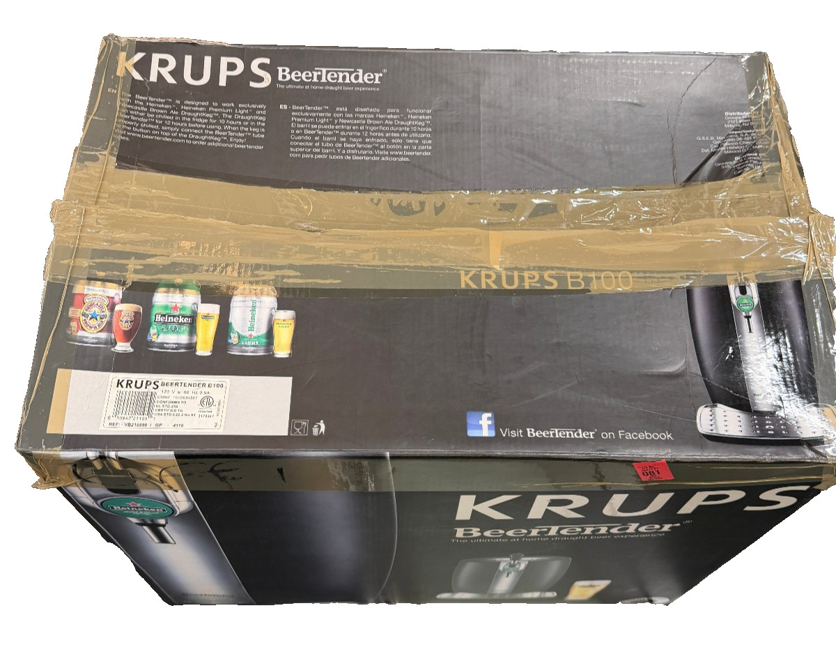 Krups Beertender B100 Home Draft Beer Dispenser *Open Box