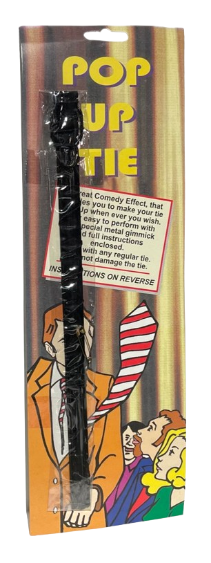Deluxe Comedy POP UP NECK TIE Rising Magic Trick Clown Joke Gag Men Gimmick Prop