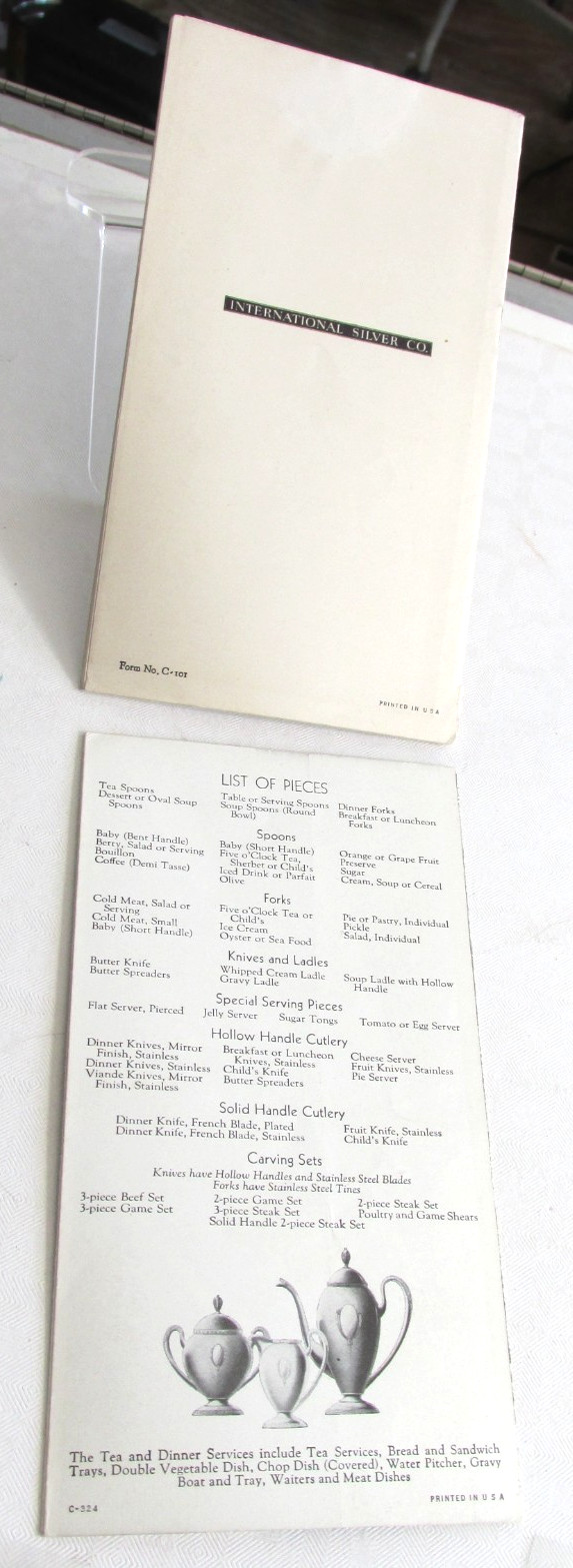 1920 HOLMES & EDWARDS SILVER CO Booklet Stepping Stones to Perfect Table Service