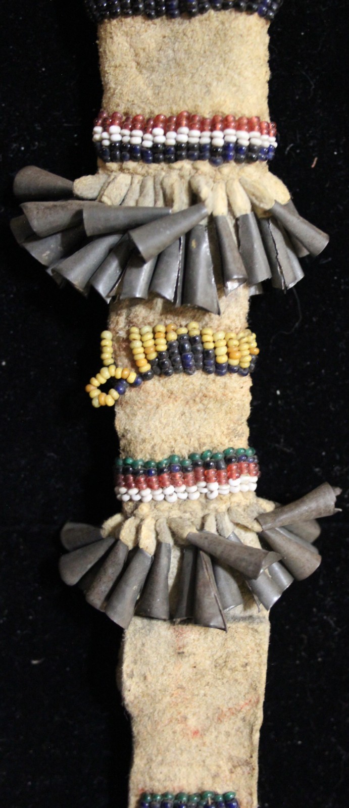 Vintage Beaded Apache Awl Case with Cones