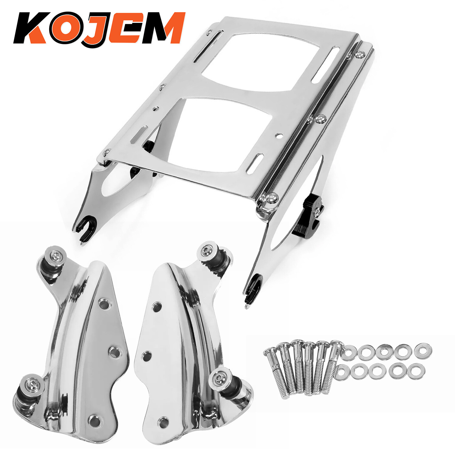 For 09-13 Harley Touring Quick Release Two-up Tour Pack Rack Mount Docking Kit