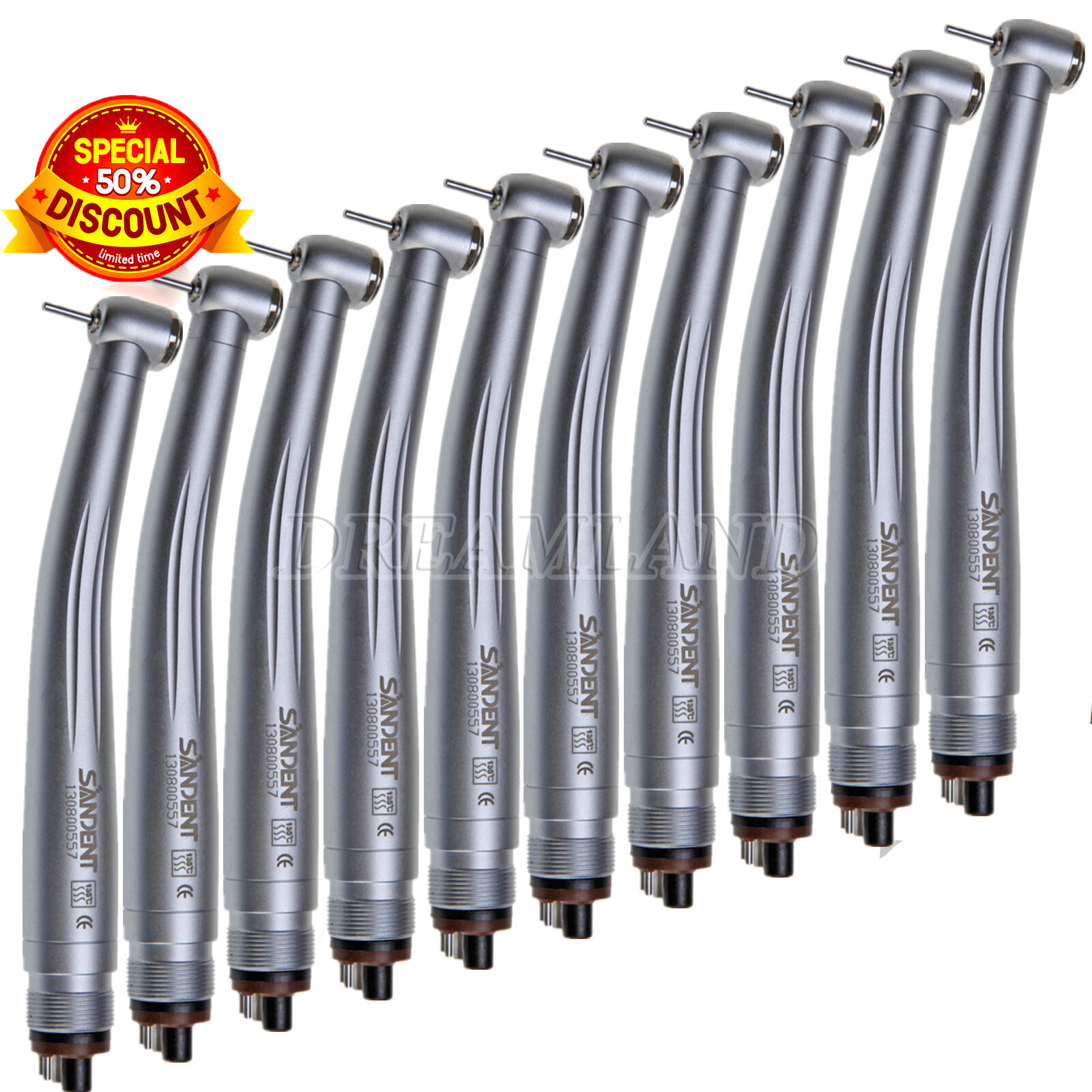 NSK Style Dental Air-driven Fast Turbine High Speed Handpiece SANDENT 4 Hole QJ