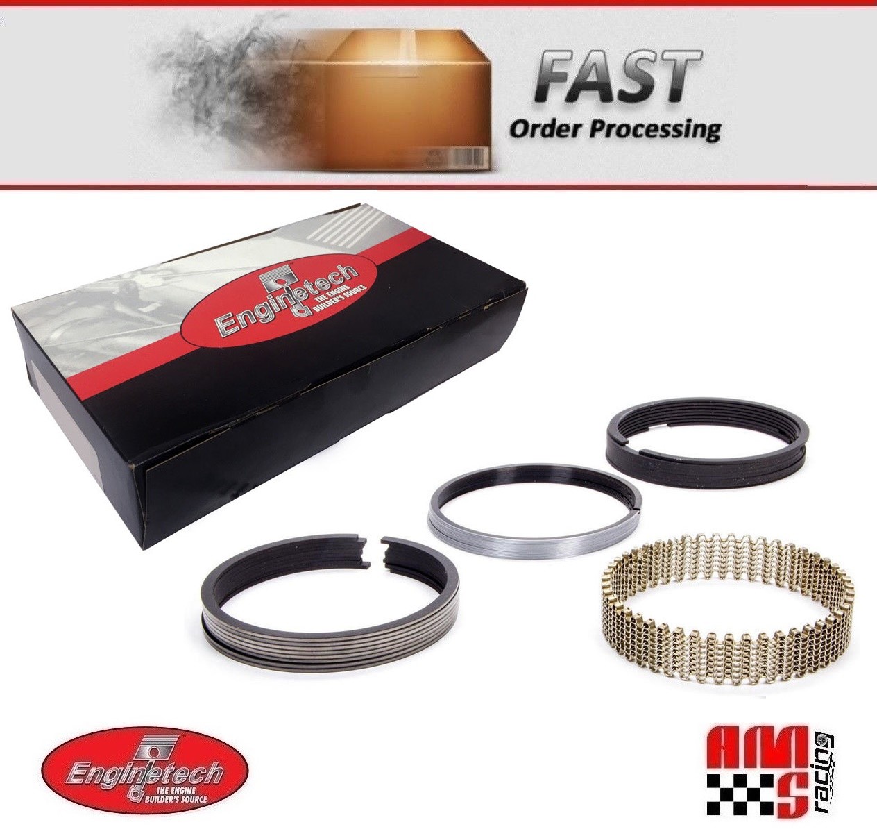 4" Bore Cast Piston Rings Set for Ford SBF 289 302 351W 351M 4.7L 5.0L 5.8L