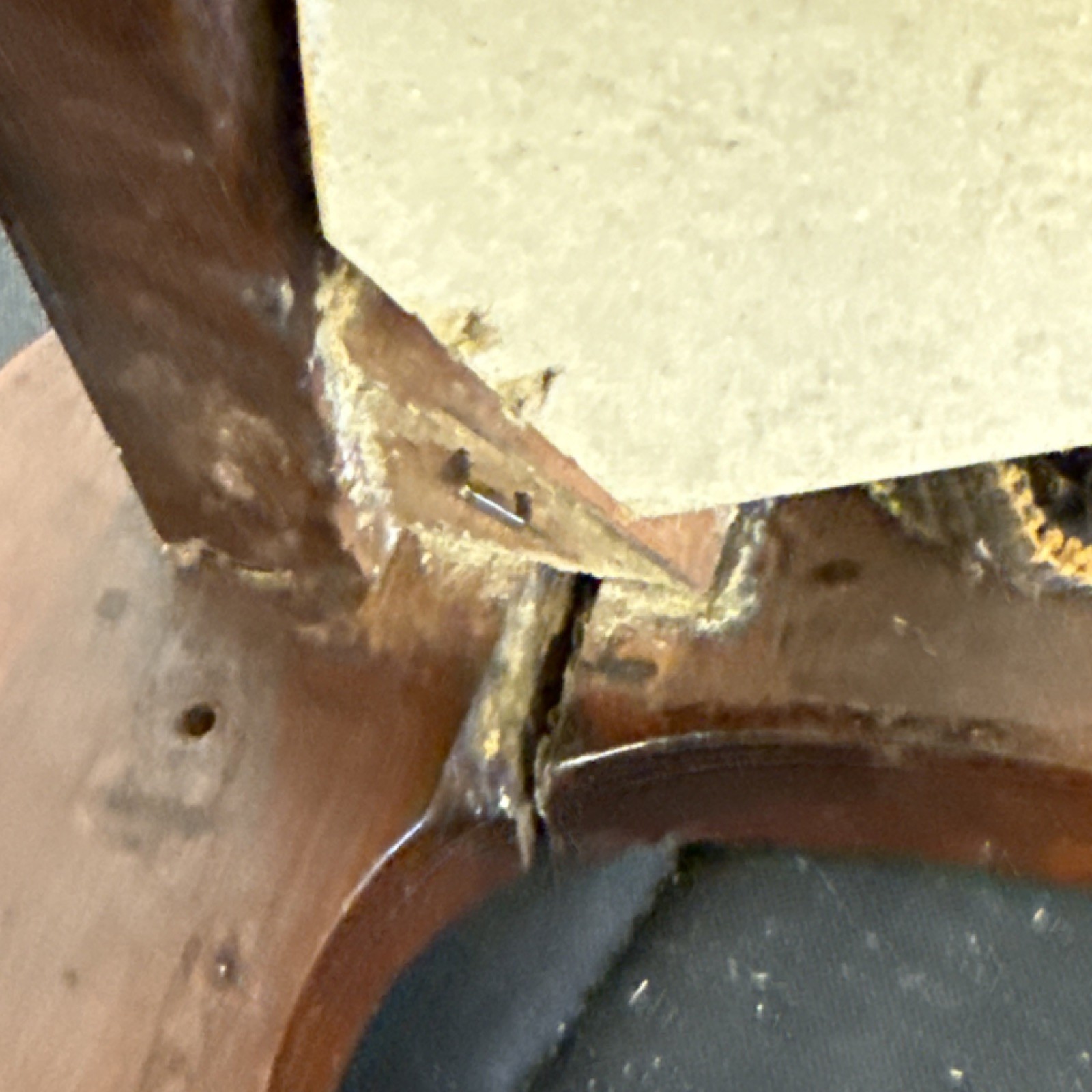 Antique Wooden Footstool Floral Needlepoint Rectangular Brown Red Green