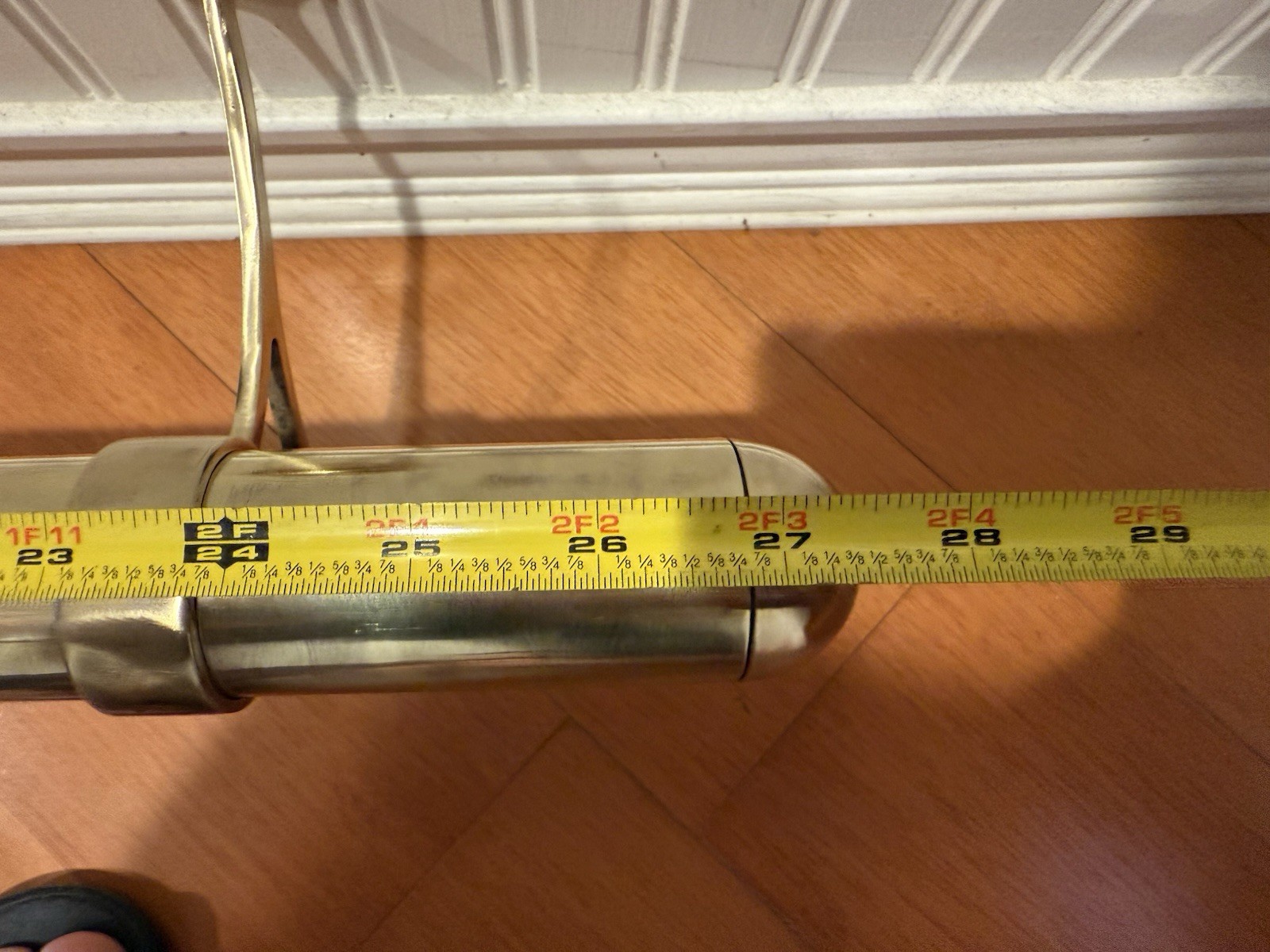 BRASS FOOT RAIL-BRASS BAR RAIL-HOME BAR COMPLETE RAIL 27.5”