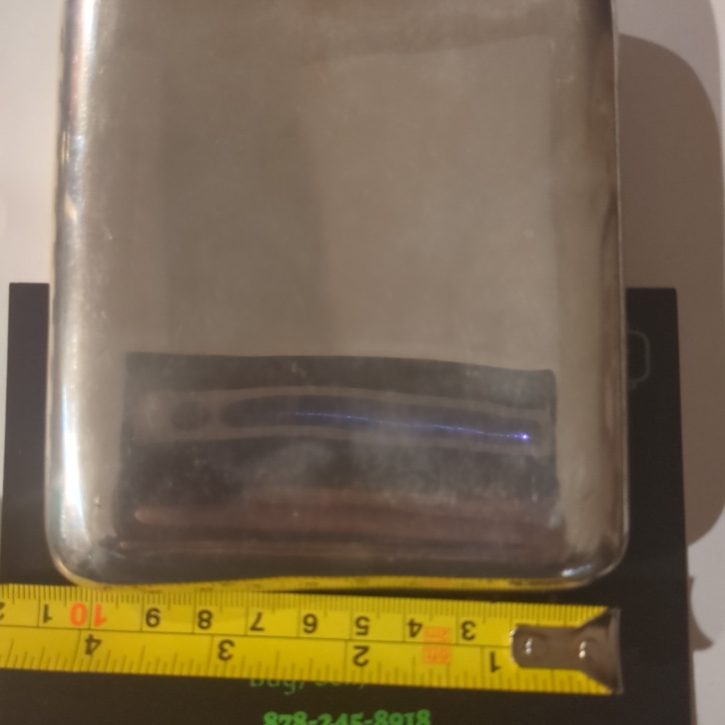 VTG Wallace STERLING SILVER 8oz Flask. Monogrammed "KSG" Unique Piece 195 grams