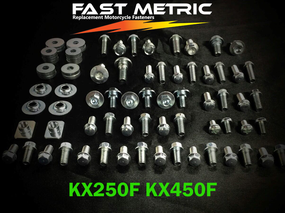 96PC BODY BOLT KIT KAWASAKI KX250F KX450F KX450 Plastics fenders Seat