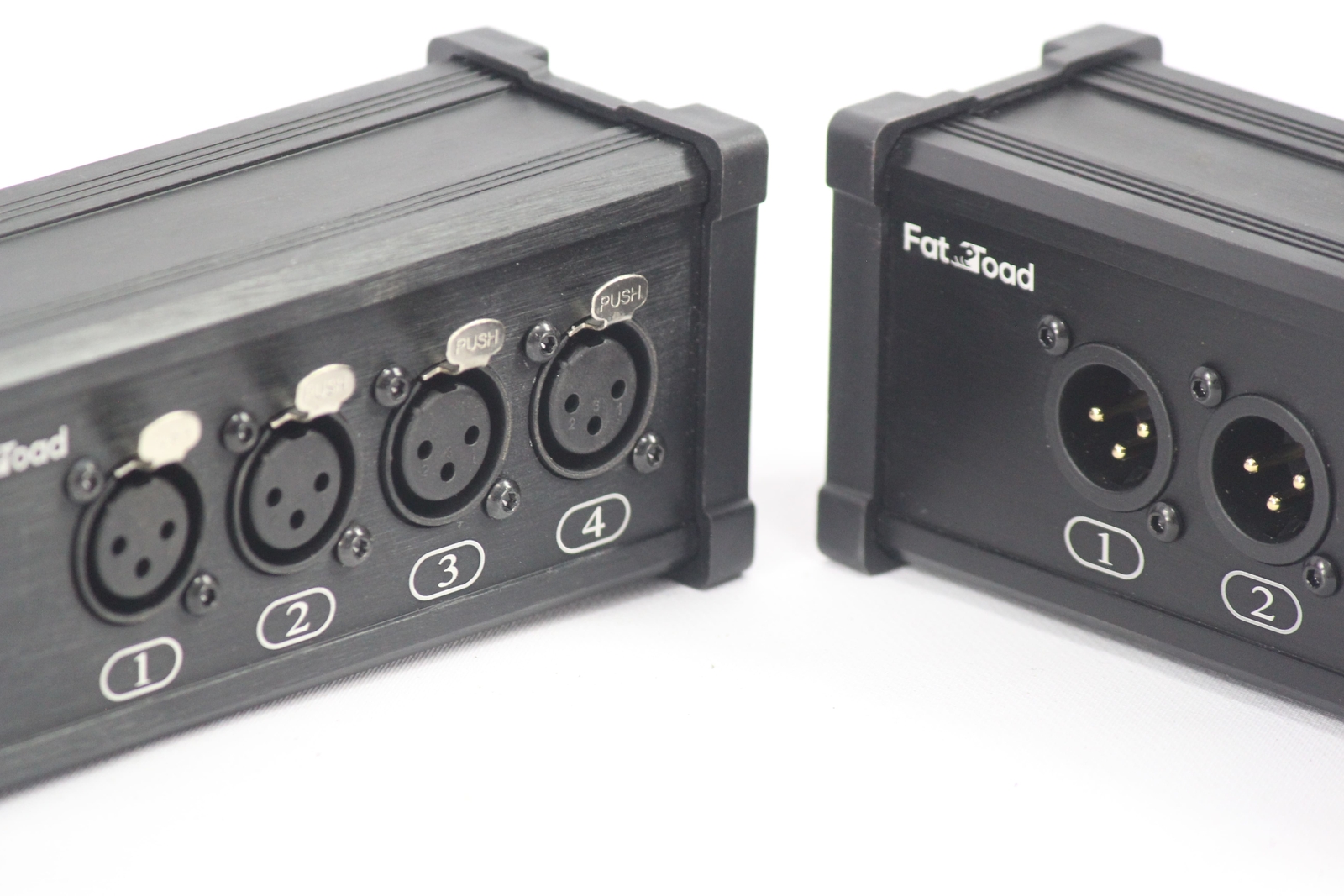 4 Channel DMX Hub XLR Cable Extender 2 Pack Set | RJ45 Ethercon Wire Live Stage