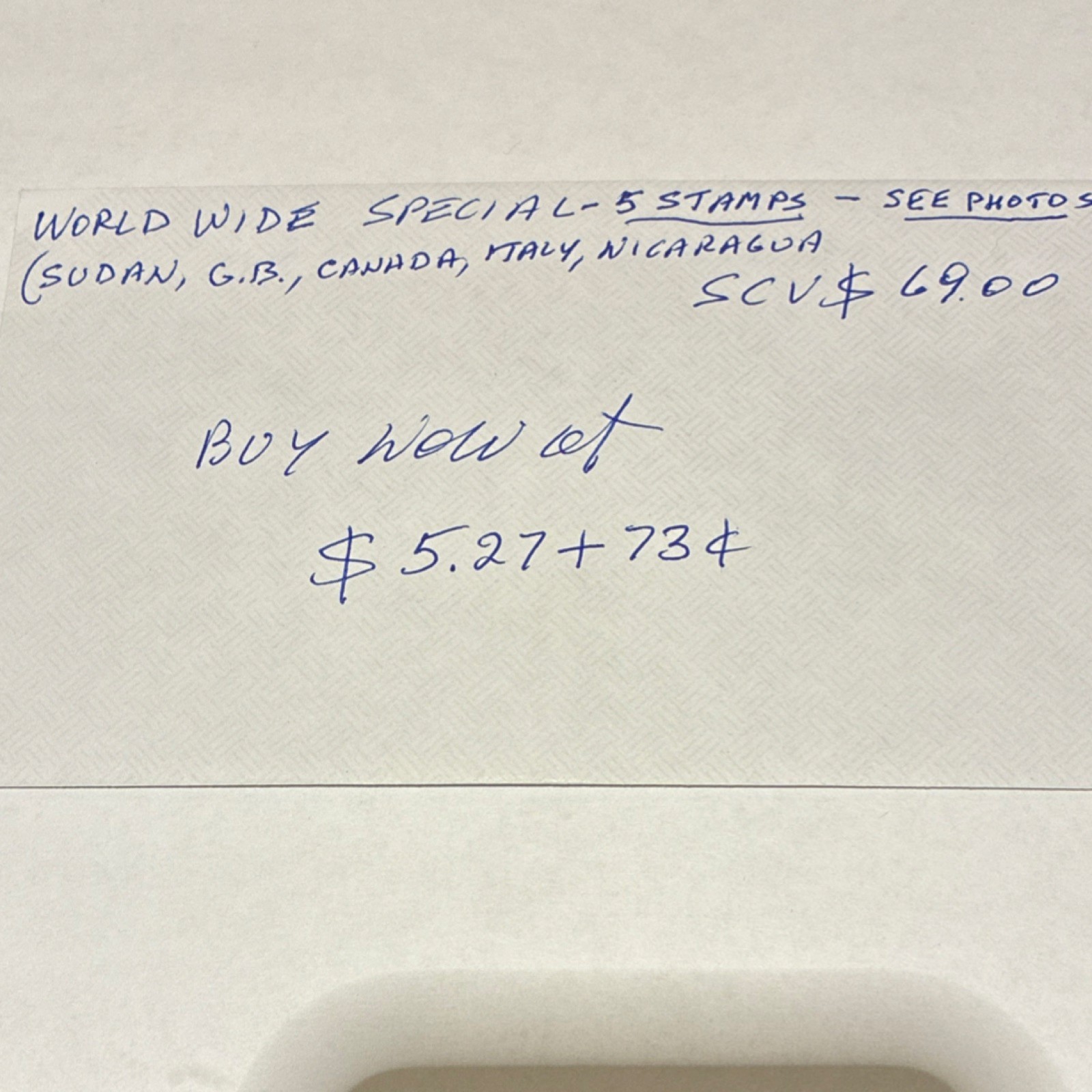 Worldwide Stamp Lot Sudan, Great Britain, Canada, Italy, Nicaragua