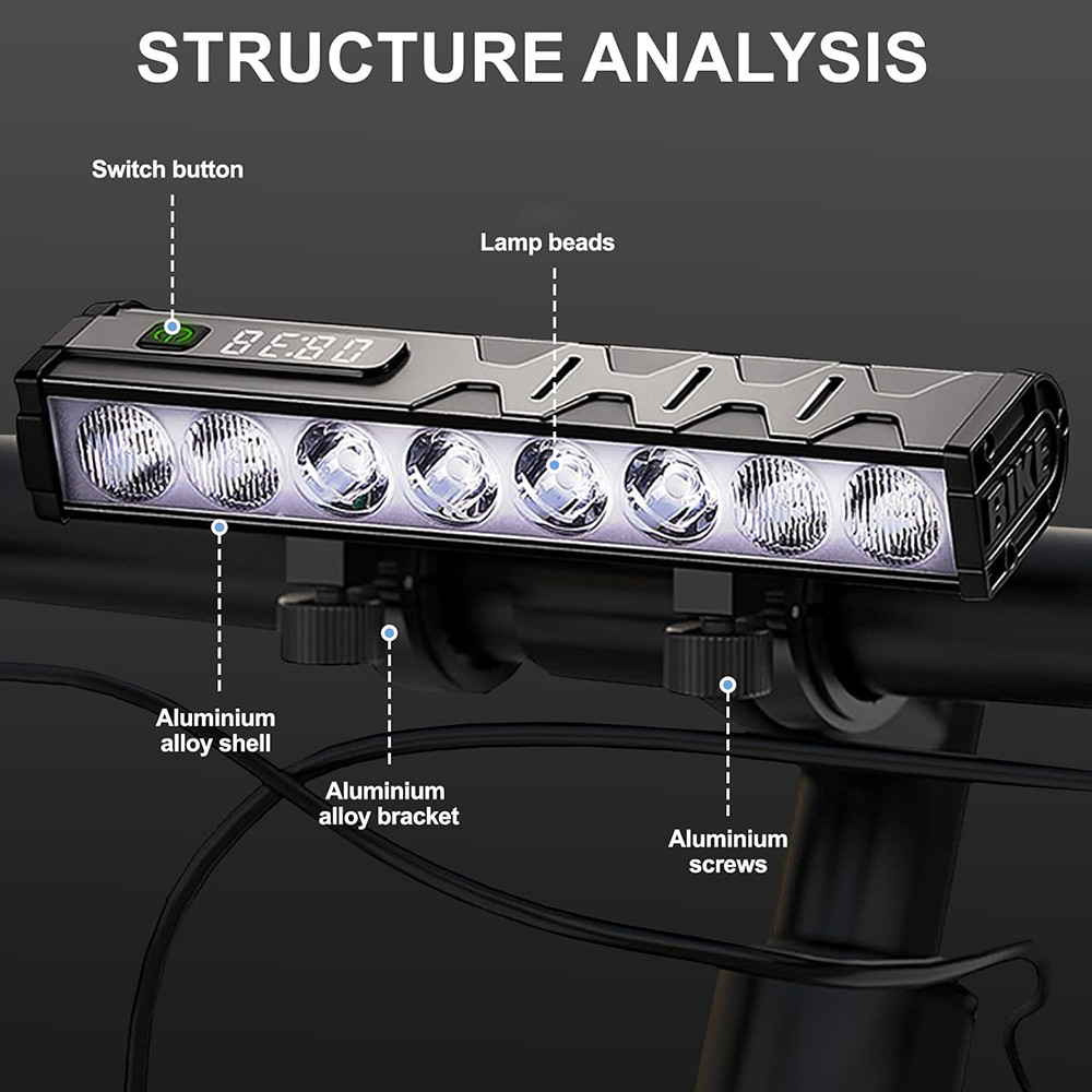 USB Rechargeable Bicycle Front Headlight Super Bright LED Bike Light Waterproof