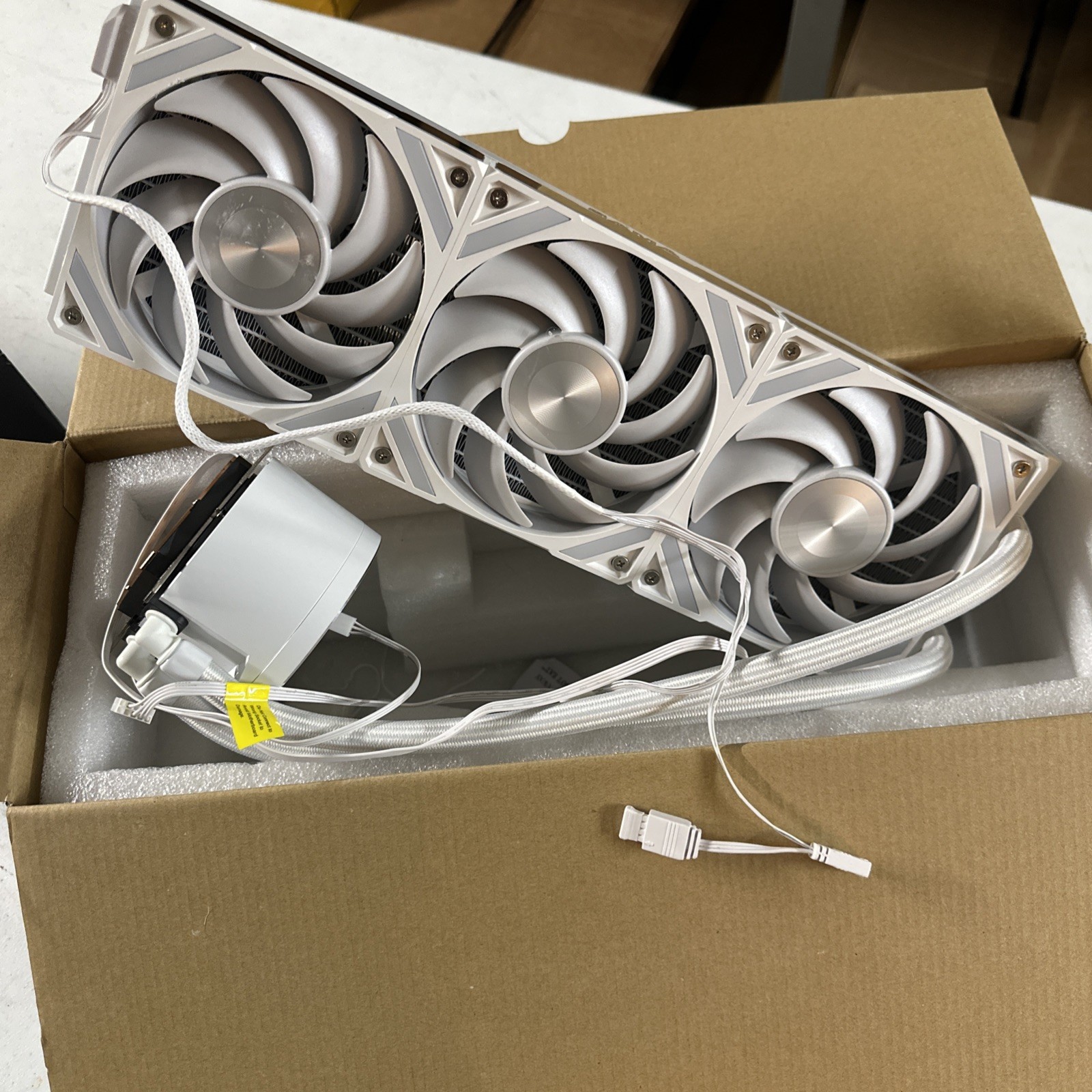 SAMA Q60 White CPU Liquid Cooler, 360MM Liquid Water Cooling Fans