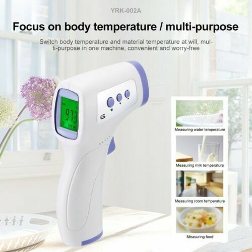 CE FDA Medical Grade NON-CONTACT Infrared Forehead Thermometer LCD Laser IR USA