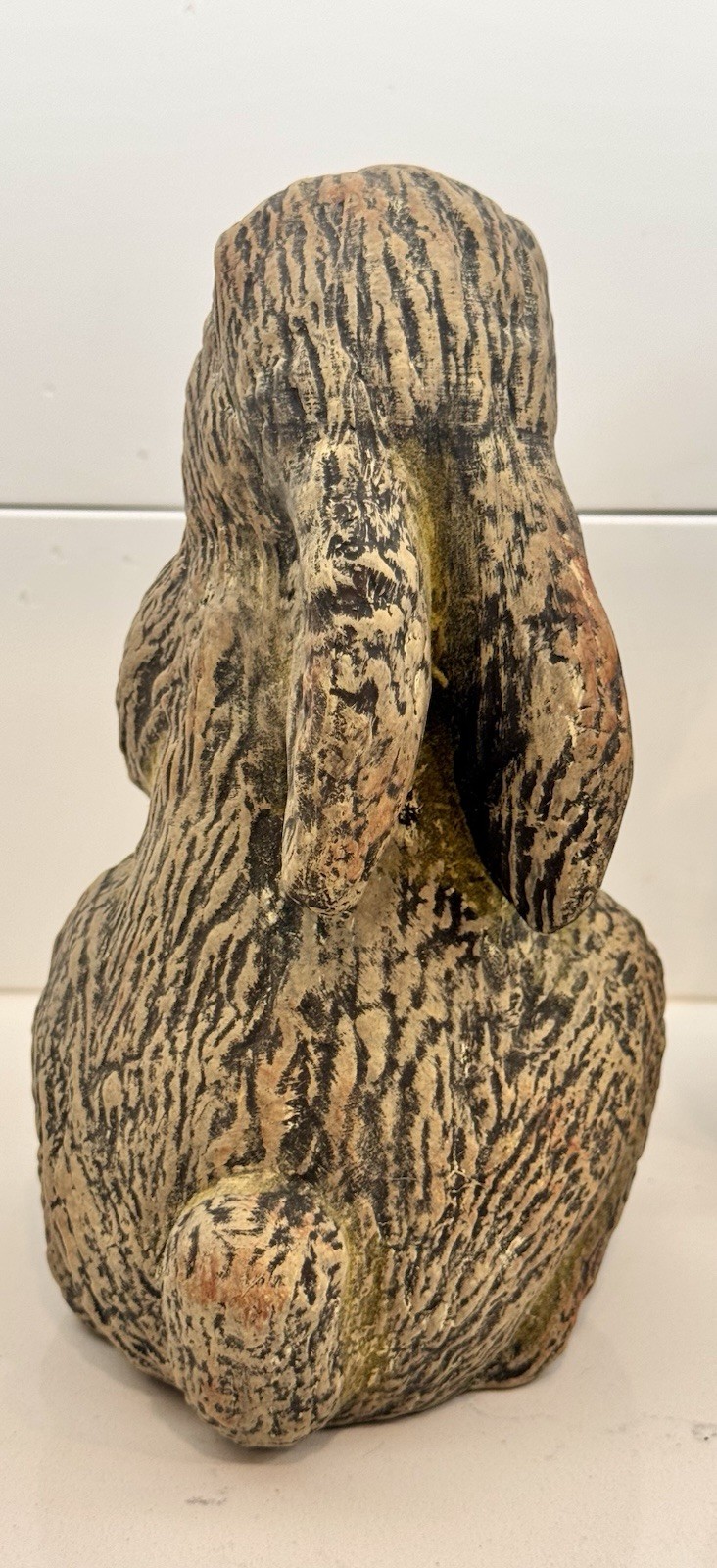 Adorable Pair Of Pier 1 Terracotta Pottery Statue Rabbits/Bunnies Farmhouse Chic