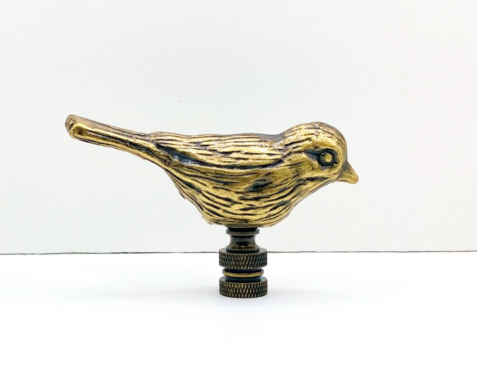 Lamp Finial-SPARROW-Antique Brass Finish, Highly detailed metal casting