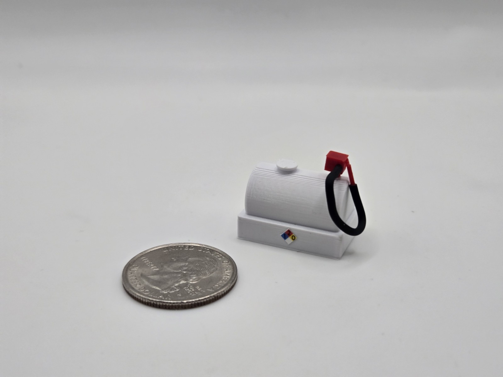 1/87 Scale 800 Gallon Diesel Tank In White