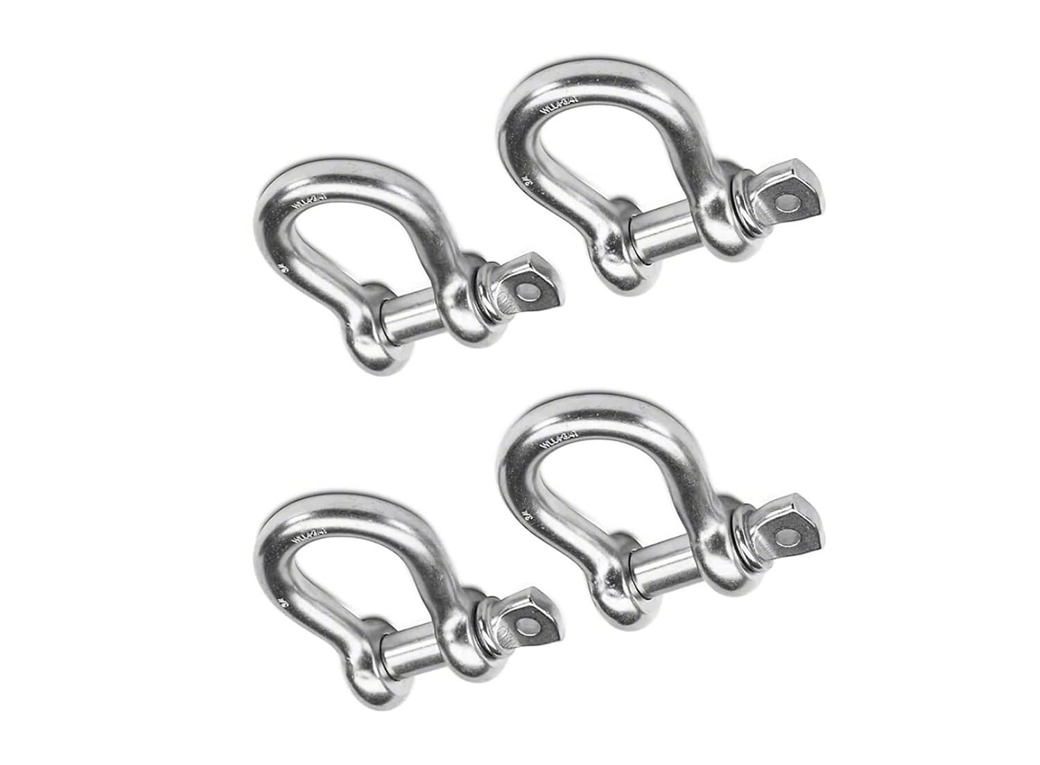3/8" Stainless Steel 316 Forged Bow Shackle 10mm Marine Grade 2, 4, 8, 12, 20