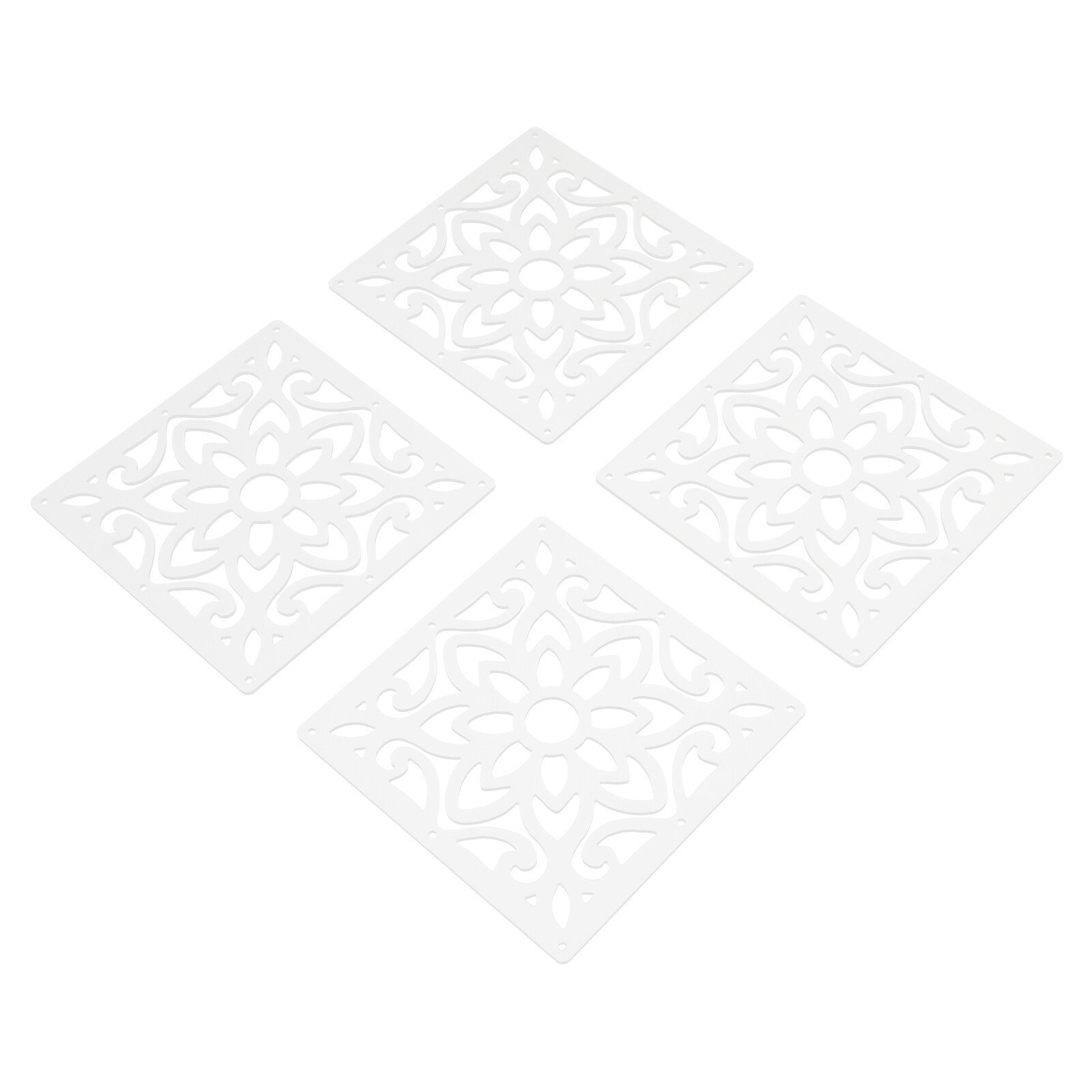 24 PCS Hanging Room Divider Screens Flower Carving Pattern Panels Home Office