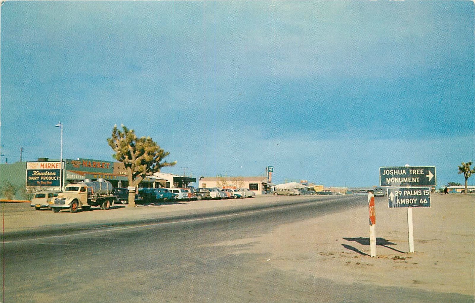Joshua Tree California 1950s Street Scene autos Royal Pictures Postcard 24-9476