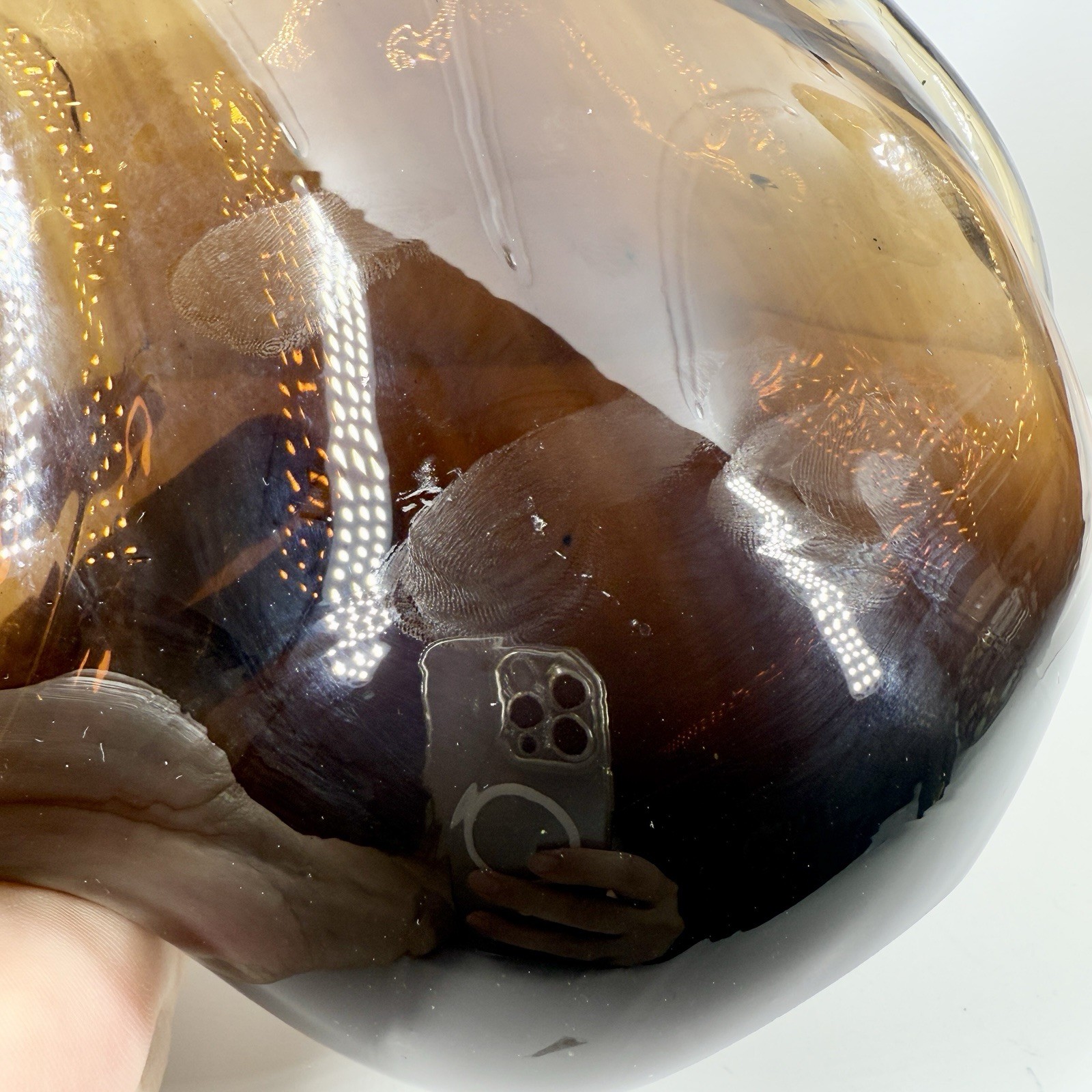 KENT IPSEN Glass VASE Brutalist MCM 1969 Abstract Sculpture Eames Era