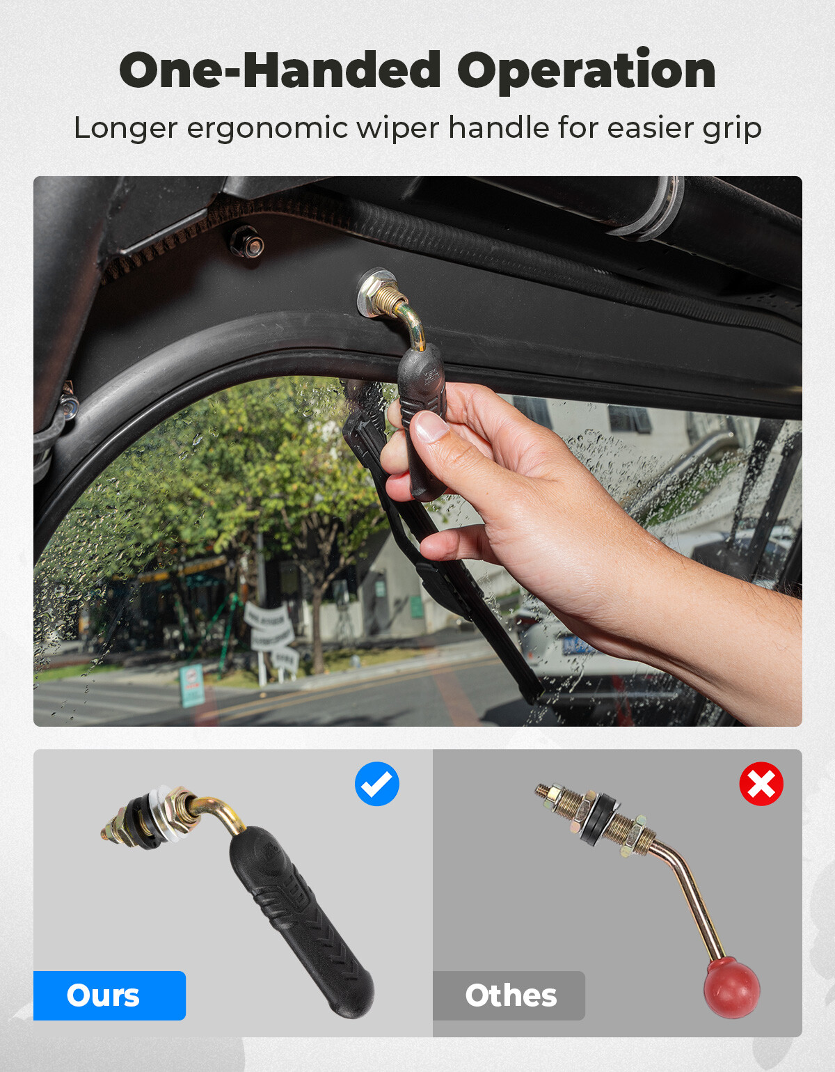 For RZR XP 1000/4 2019-2023 Glass Windshield W/ Sliding Vents+Dual Manual Wipers