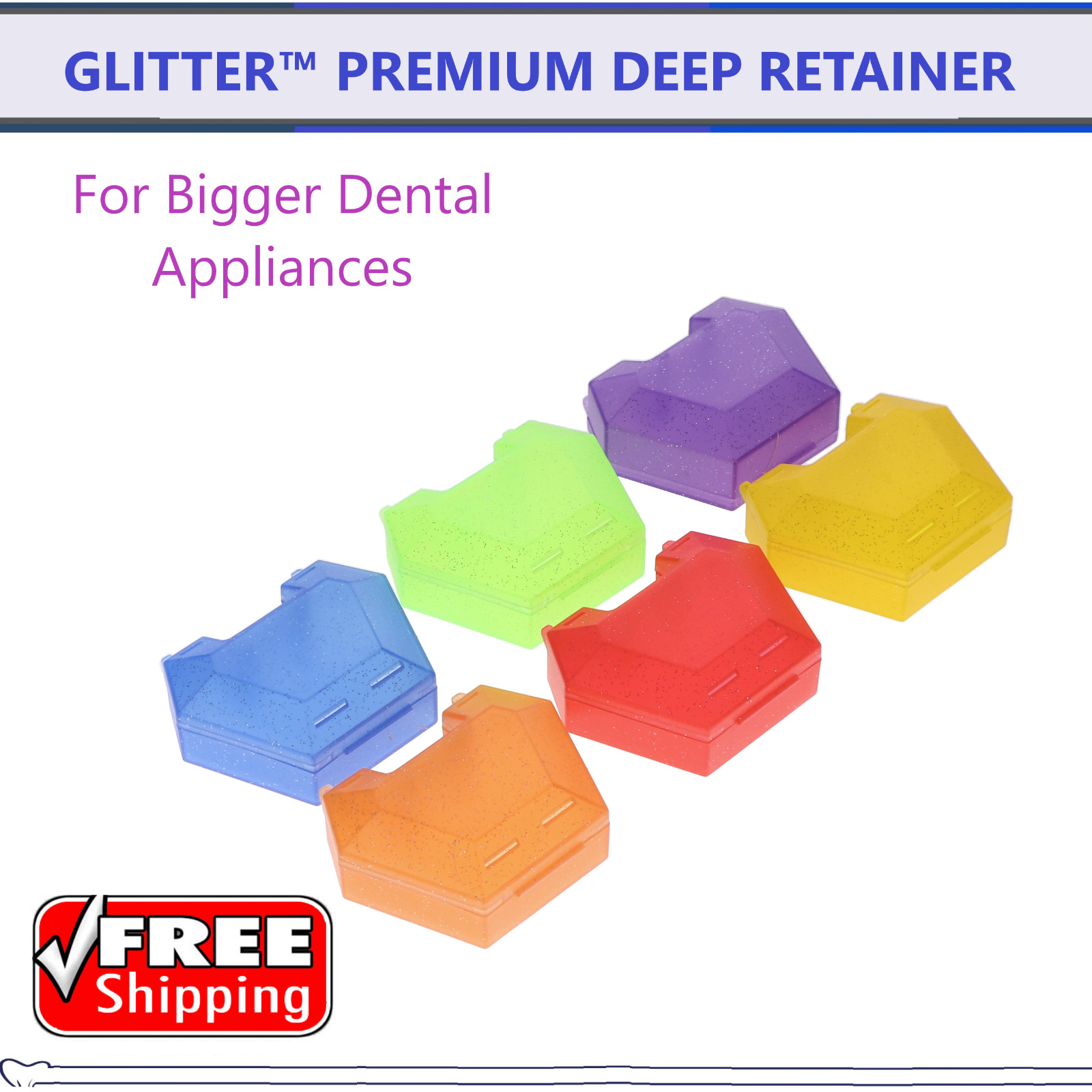 Denture Retainer Cases Dental Teeth Guard Holder, Travel Cleaning Container Box