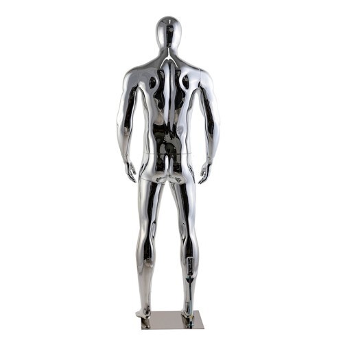 Male Chrome Plastic Unbreakable Mannequin Display Dress Form #PS-NIPEG-CS