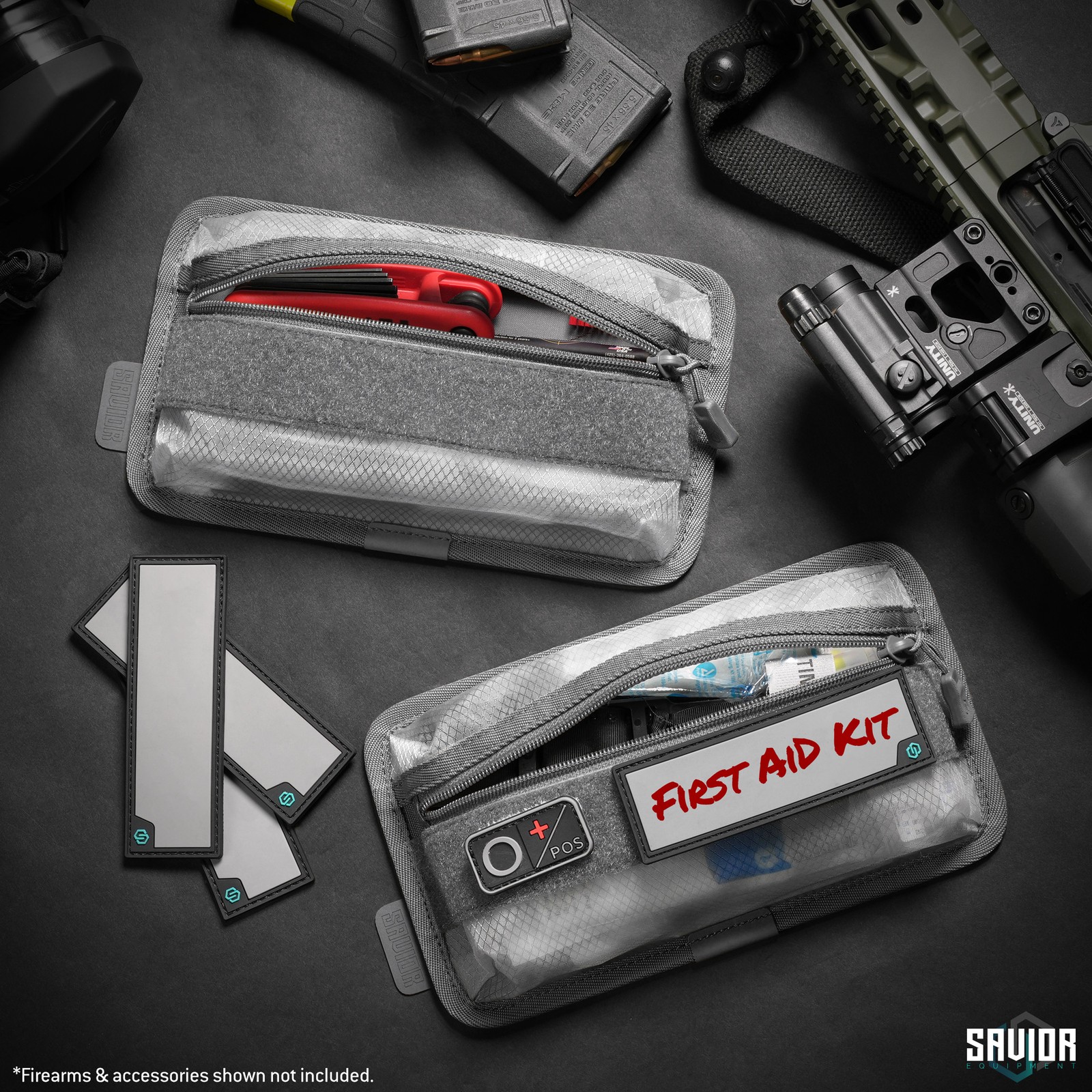 [HOOK-BACKED]2-Pack 9" x 5" Tactical Mesh Pouch Gear Storage Backpack Organizer