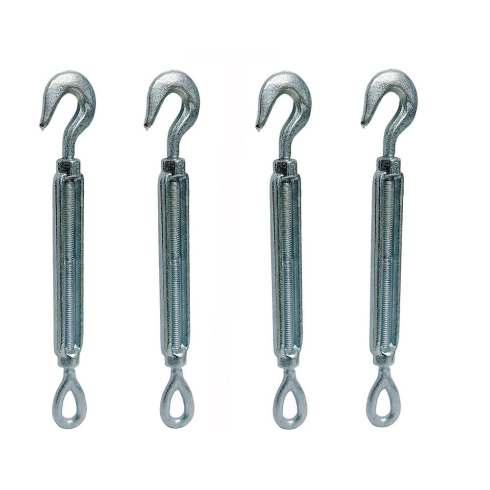 5/16" x 4-1/2" Turnbuckle HOOK EYE Pulley Galvanized Drop Forge Turnbuckle 4 PC