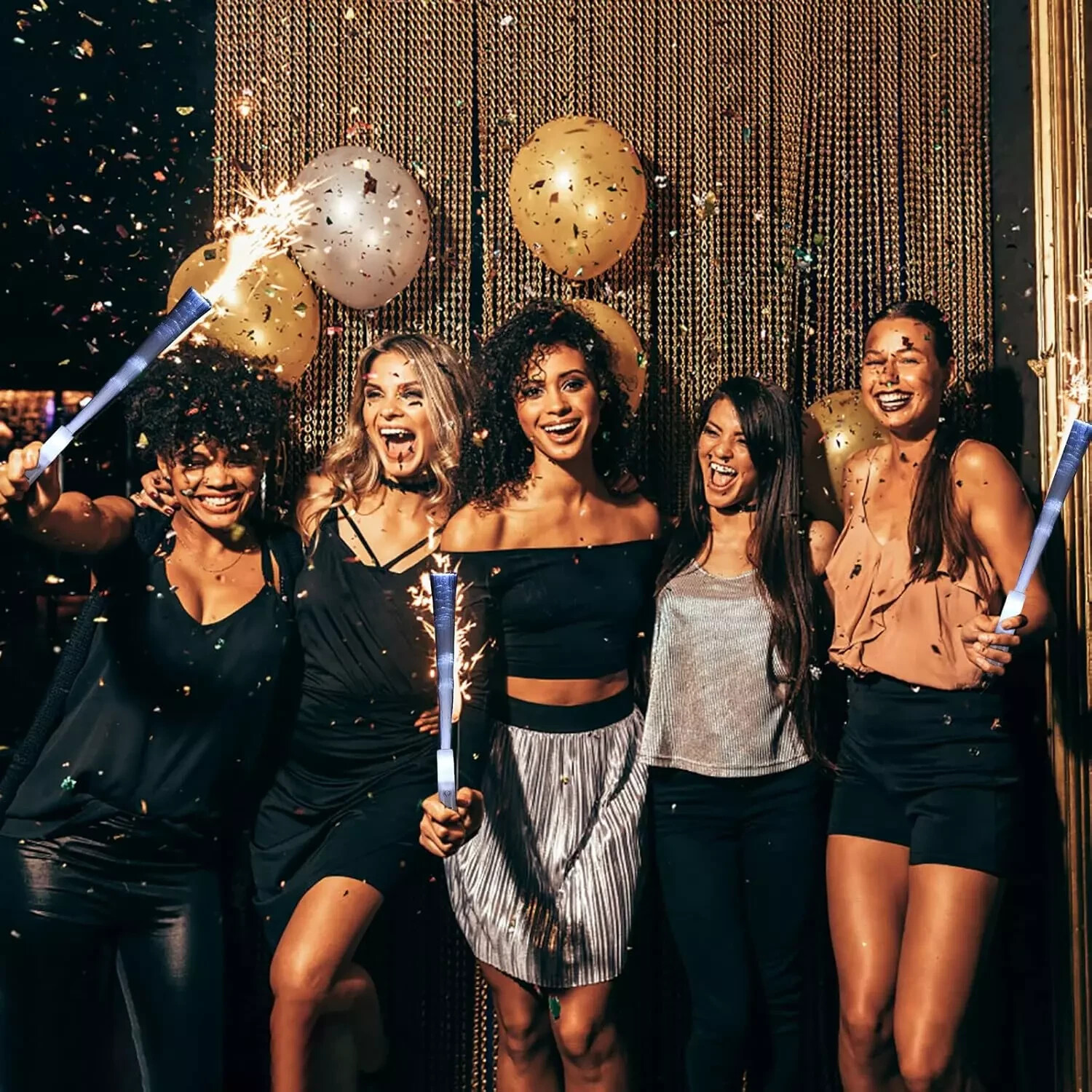 80pcs Fiber Optic White LED Wands, Glow Sticks for Parties, Weddings, Events