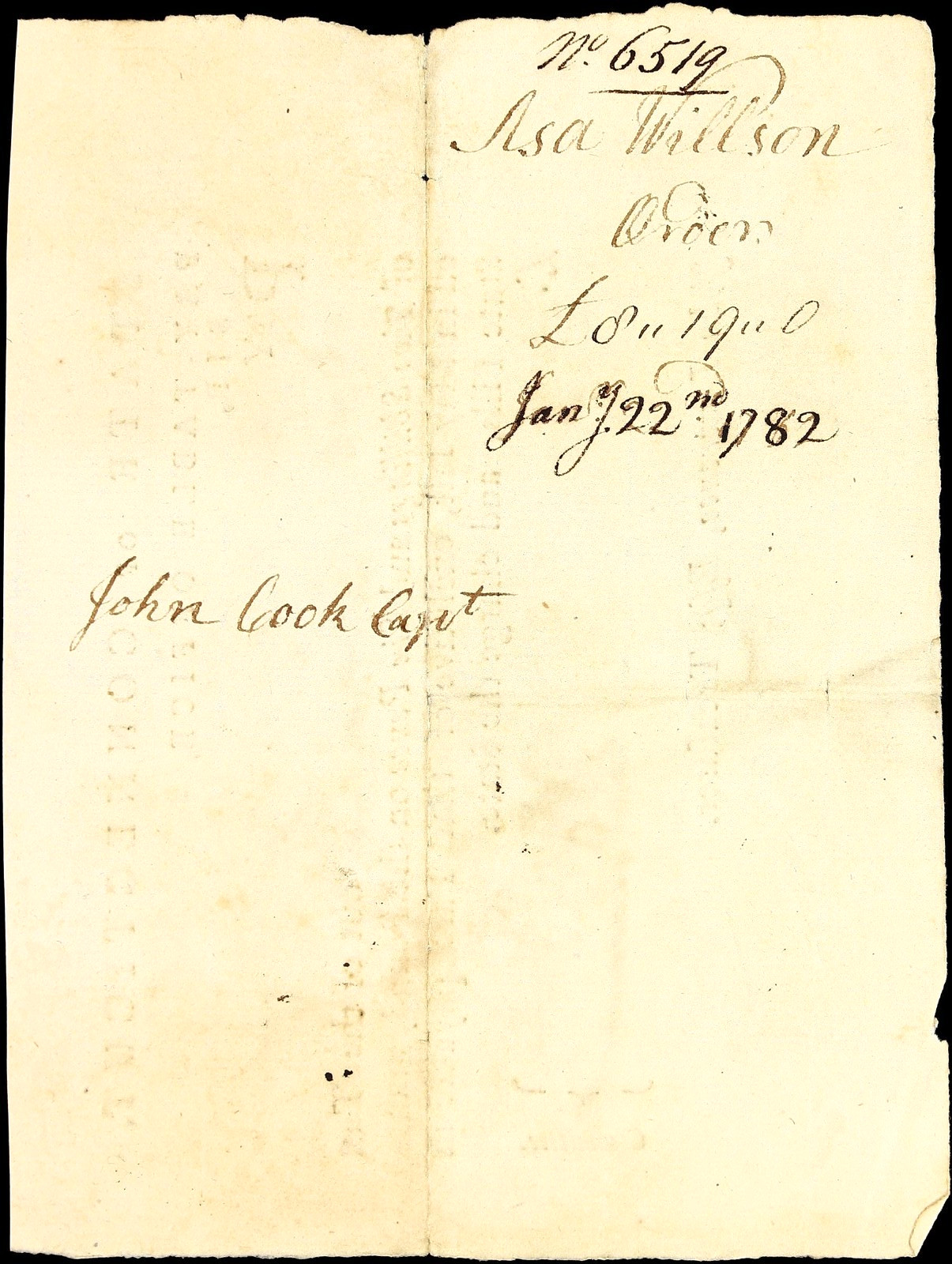 CT HUNTINGTON / SHELTON Connecticut June 1782 Treasury Pay Warrant John Lawrence