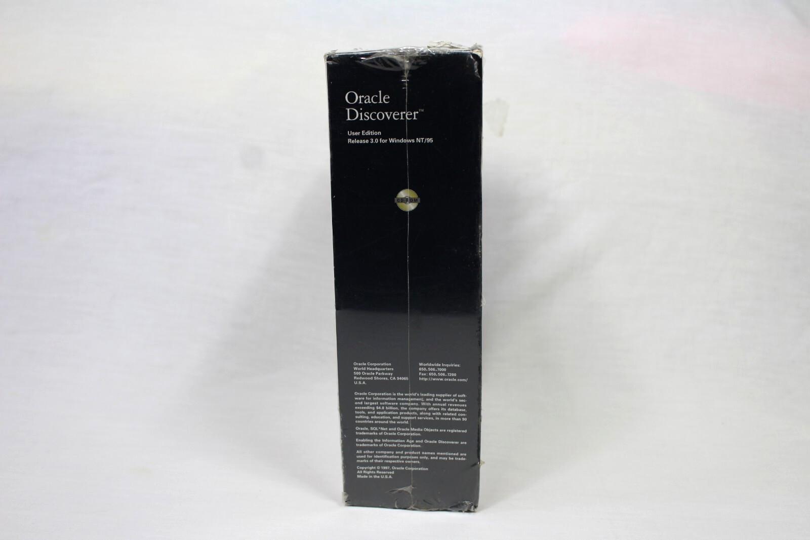 ORACLE DISCOVERER USER EDITION RELEASE 3.0 FOR WINDOWS NT/95 SOFTWARE -BRAND NEW