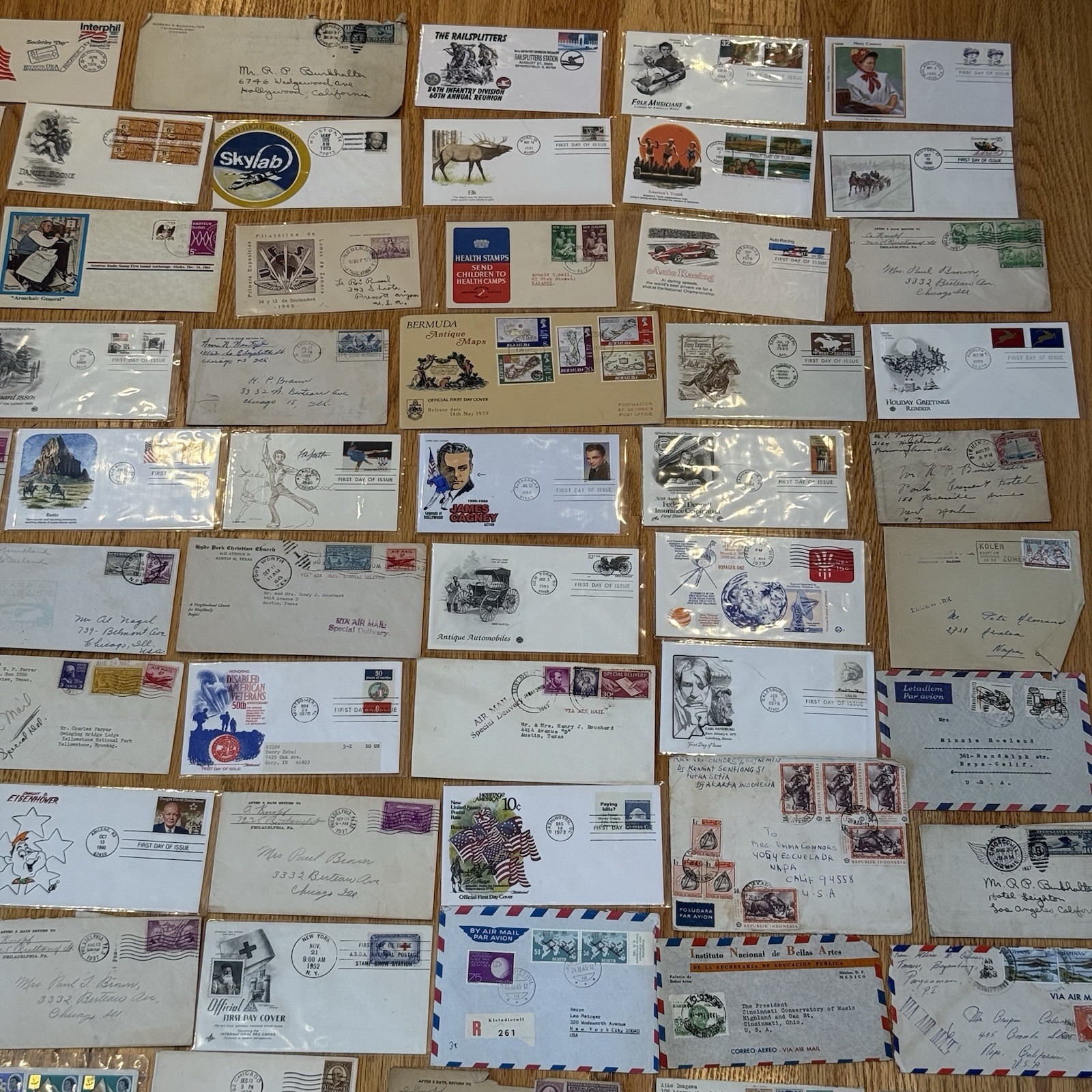 100 Early Postal Covers Random Pull 1890-1960 FDC Airmail Estate Lot