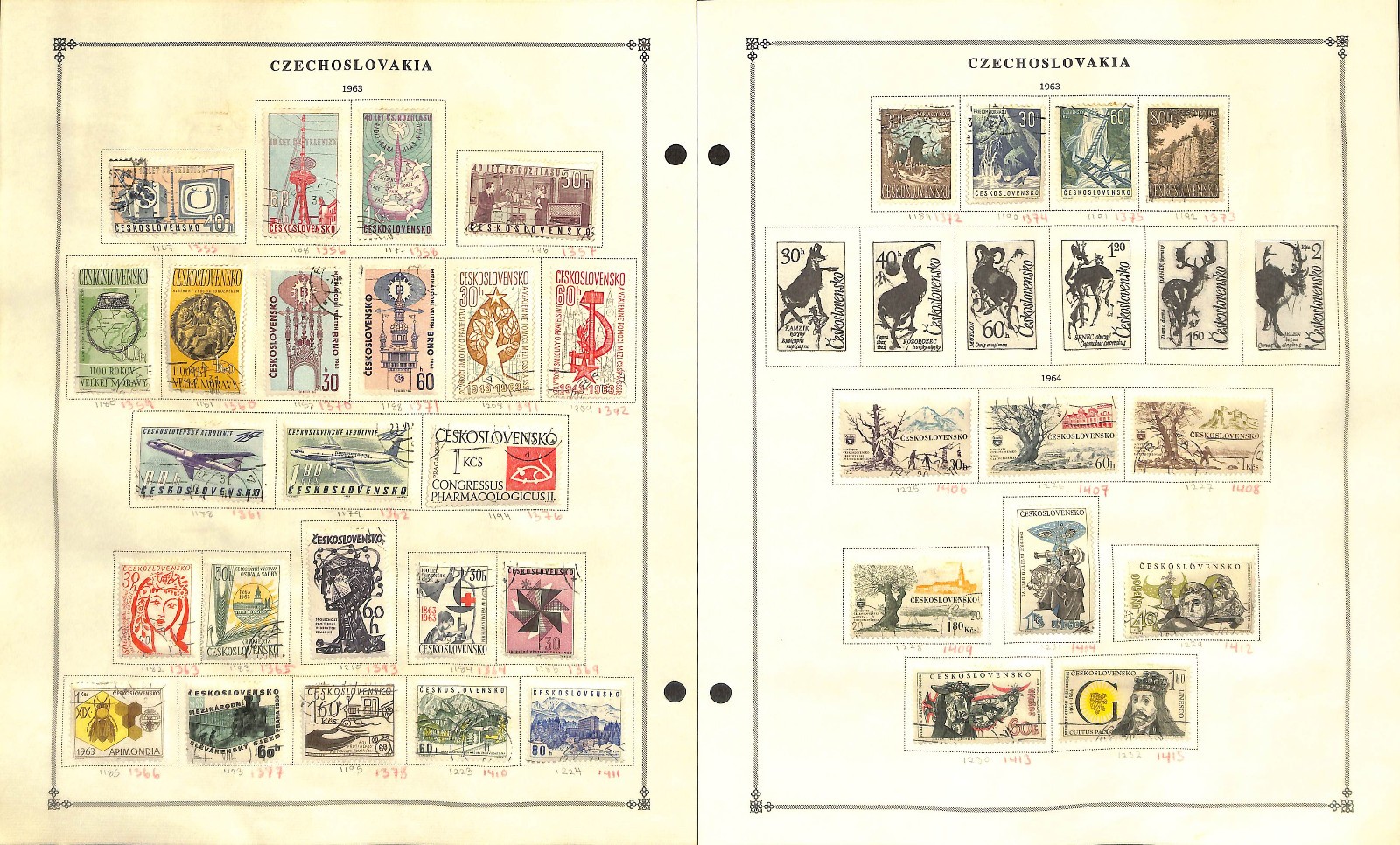 Czechoslovakia Stamp Collection on 60 Scott International Pages, 1918..1996 (BA)
