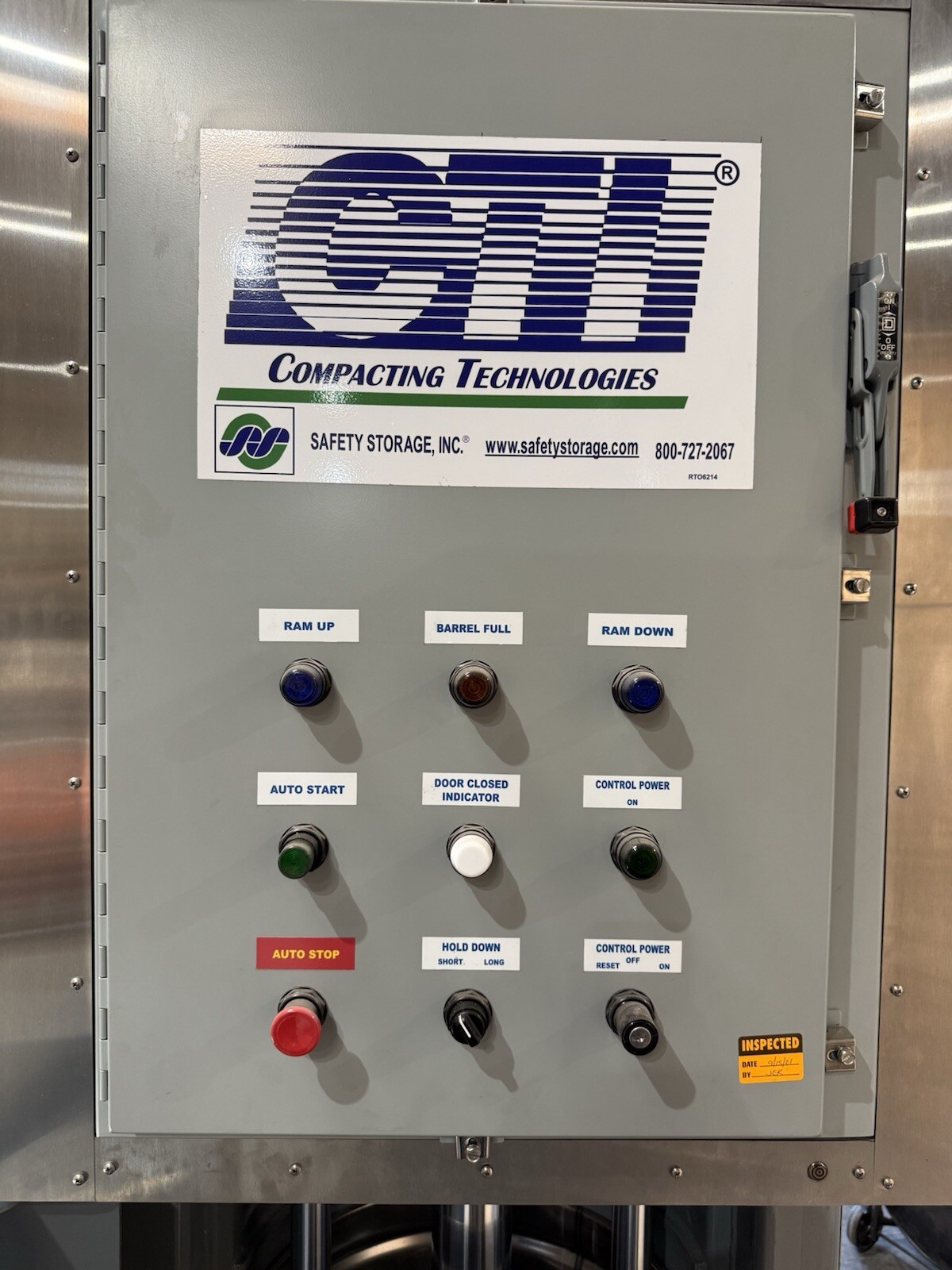 CTI 8560 In drum hazardous material compactor 55 Gallon Drum Compactor