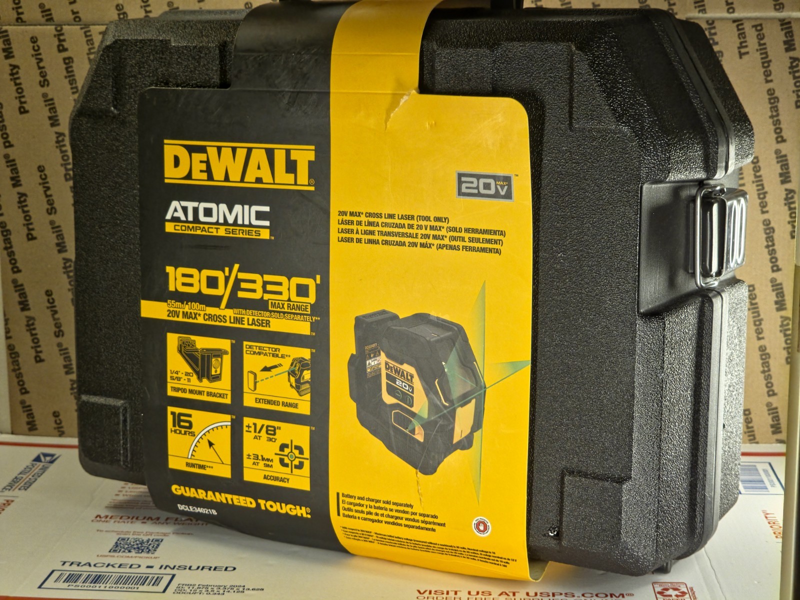 DeWalt DCLE34021B 20V Max Cordless Green Cross Line Laser (New in Original Box)