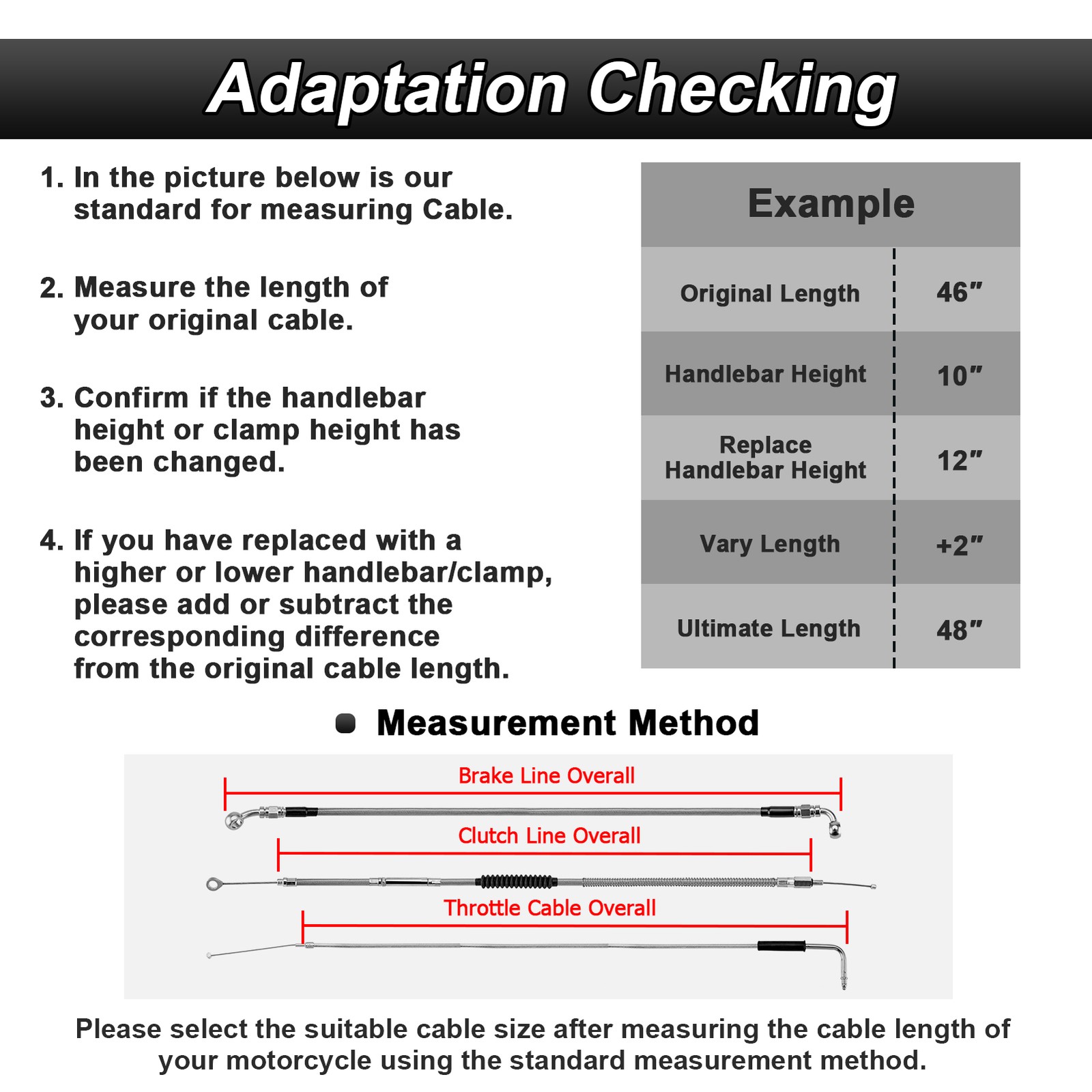 Black Handlebar Cable Kit For 2009-2013 Harley Touring 12"-14" Handlebar ABS