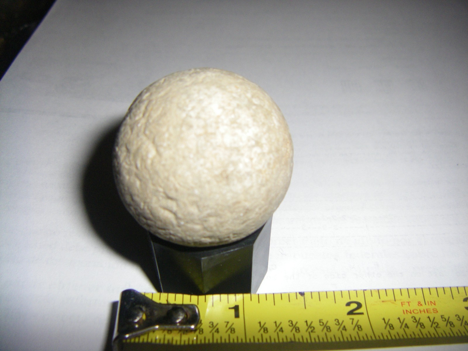 AUTHENTIC INDIAN ARTIFACT 1-3/8" GAME STONE BALL MIDWESTESTERN