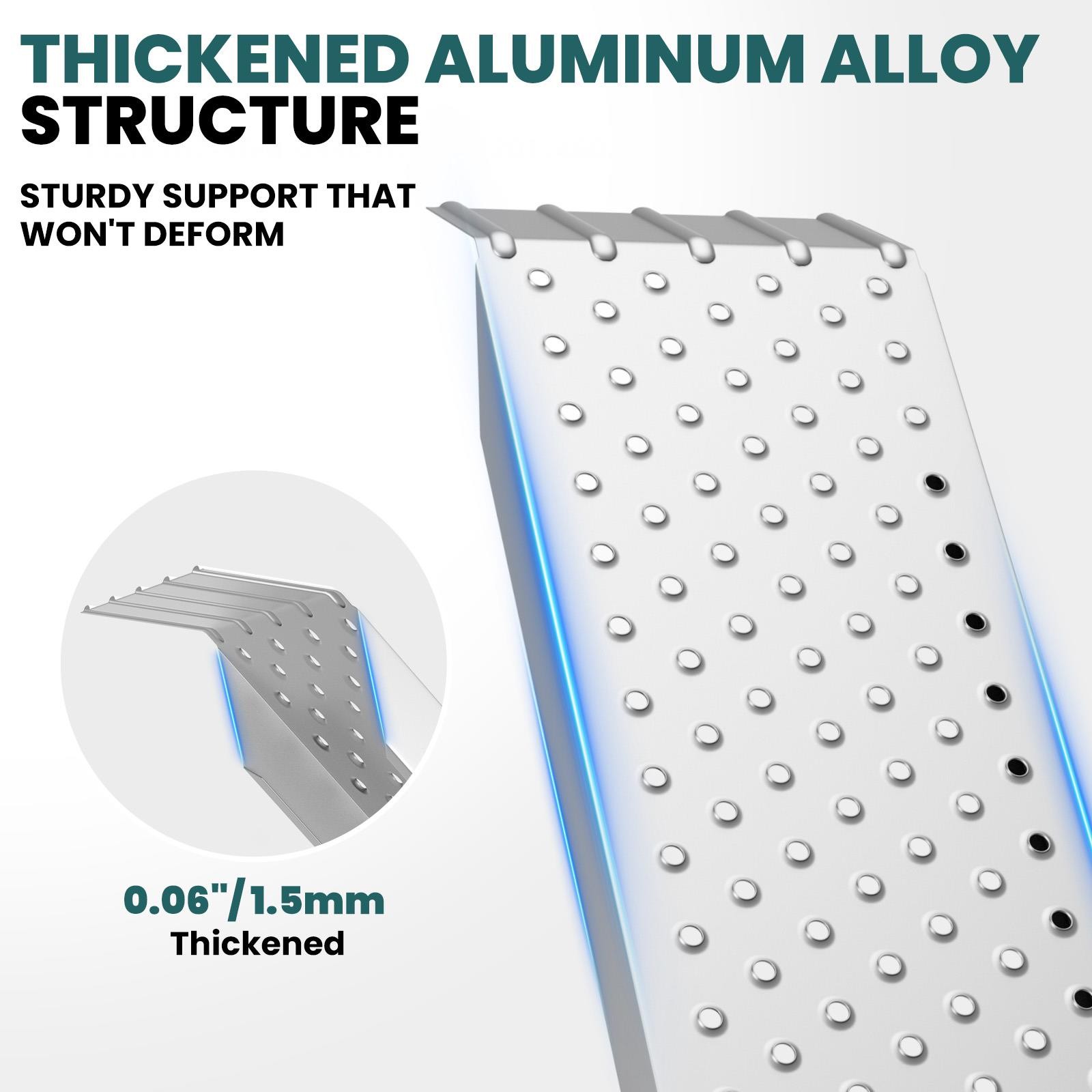 63'' Aluminum Loading Ramps, 880LBS Anti-Slip Portable Ramps, Motorcycle 2 Pack