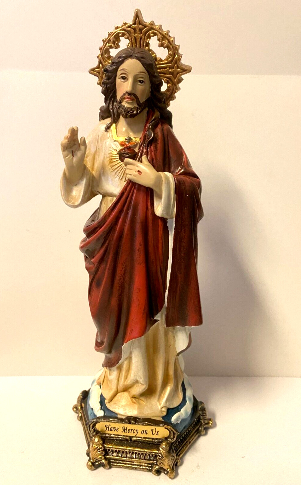 Sacred Heart Of Jesus  9" Statue, New #AB-173