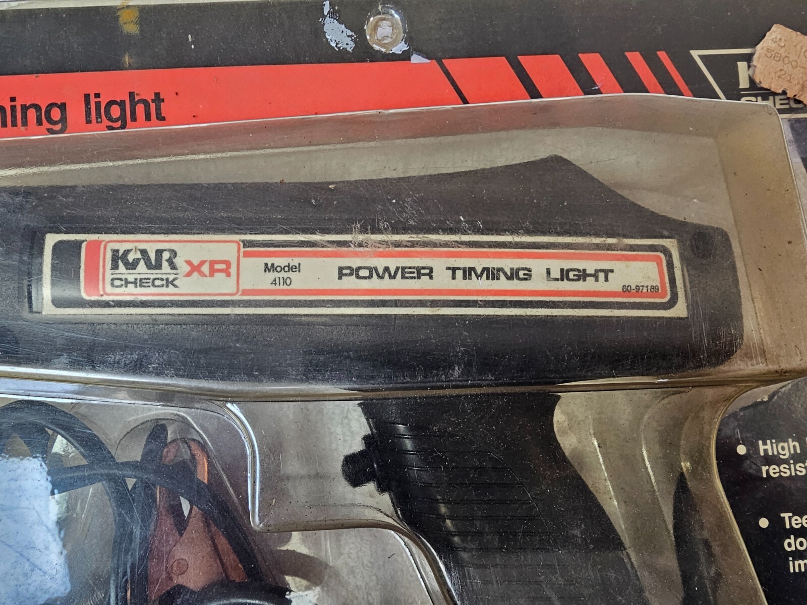 Vintage Power Auto Timing Light, Model 4110 KAR Check XR 60-97189 - Working