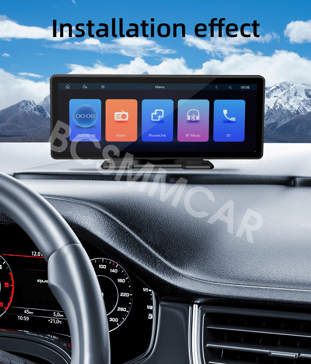 Portable Car Radio Multimedia Player 9.3in For Apple Carplay BT/FM Mirror Link