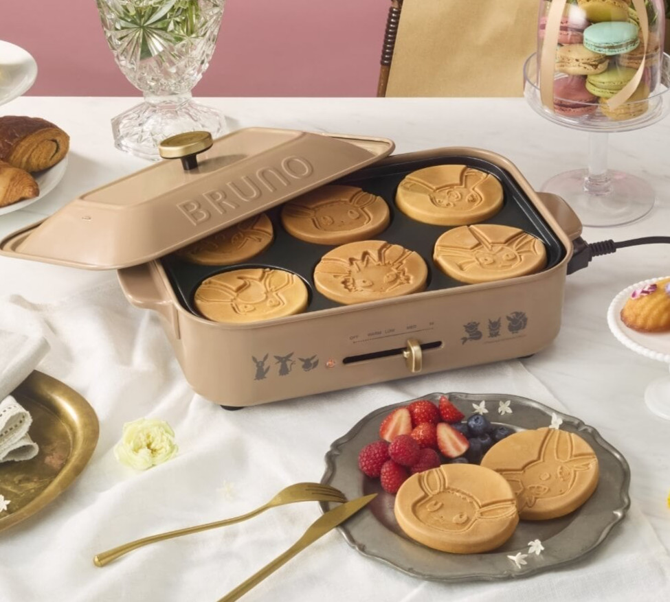 1 Day Ship New Pokemon BRUNO Eevee Friends Compact Hot Plate Japan Exclusive