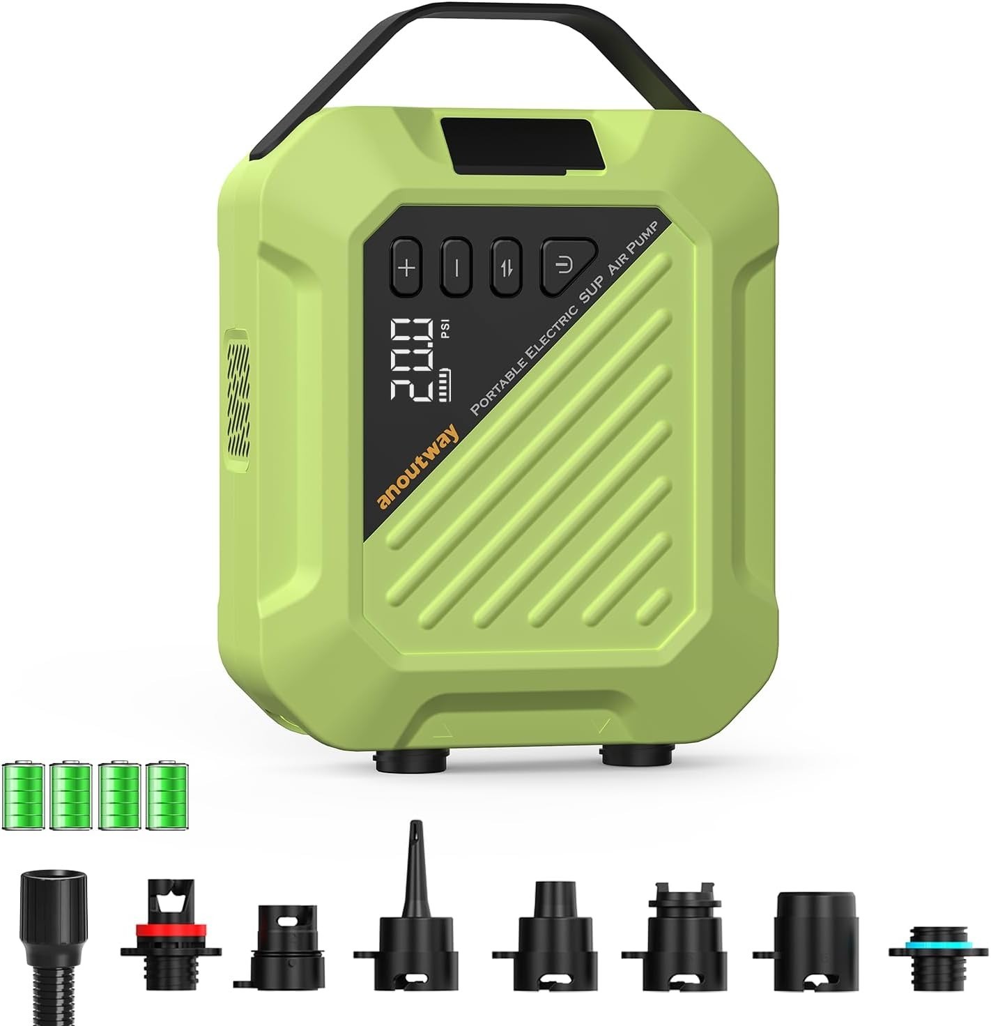 Anoutway 20PSI Electric SUP Air Pump | Inflator for Paddle Board, boat, kayak