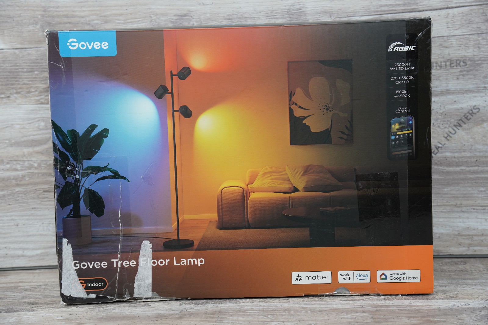 Govee Tree Floor Lamp, 3 Rotatable Lights with LuminBlend Technology H60B2