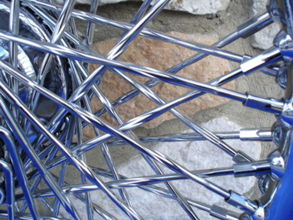 16" TWISTED 80 SPOKE CHROME FRONT WHEEL FOR HARLEY HERITAGE FATBOY 1984-99