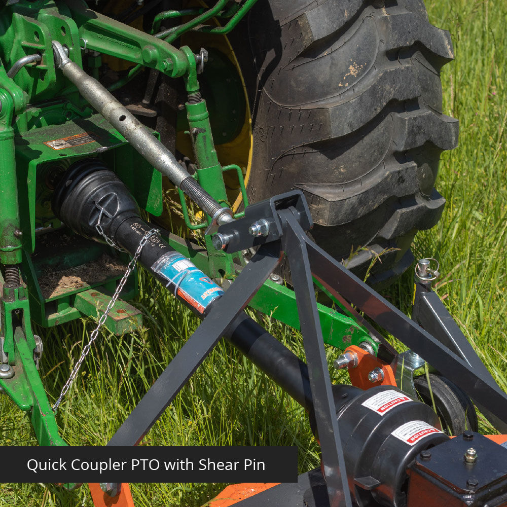 Titan Attachments 3 Point PTO Finish Mower, 48" Cutting Width, Category 1 Hitch