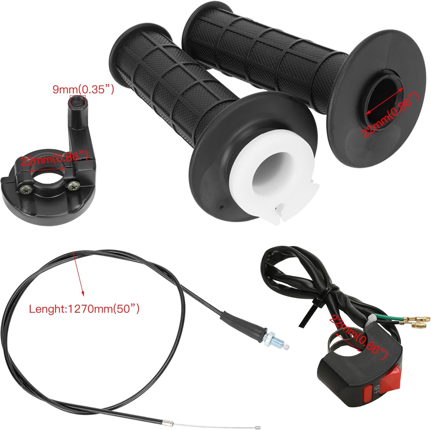 Black VM22 Carburetor Exhaust Muffler Kit For Predator 212cc CT200U Mini Bike